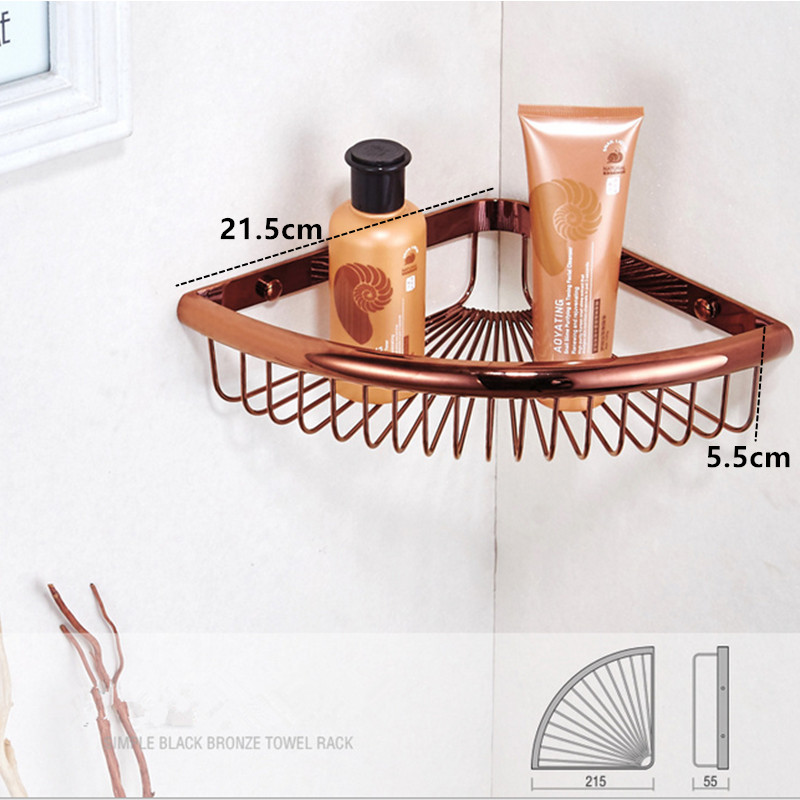 Biggers Luxe Rose Goud Koper Badkamer Accessoires Set Papier Houder Handdoek Bar Zeepbakje Glashouder