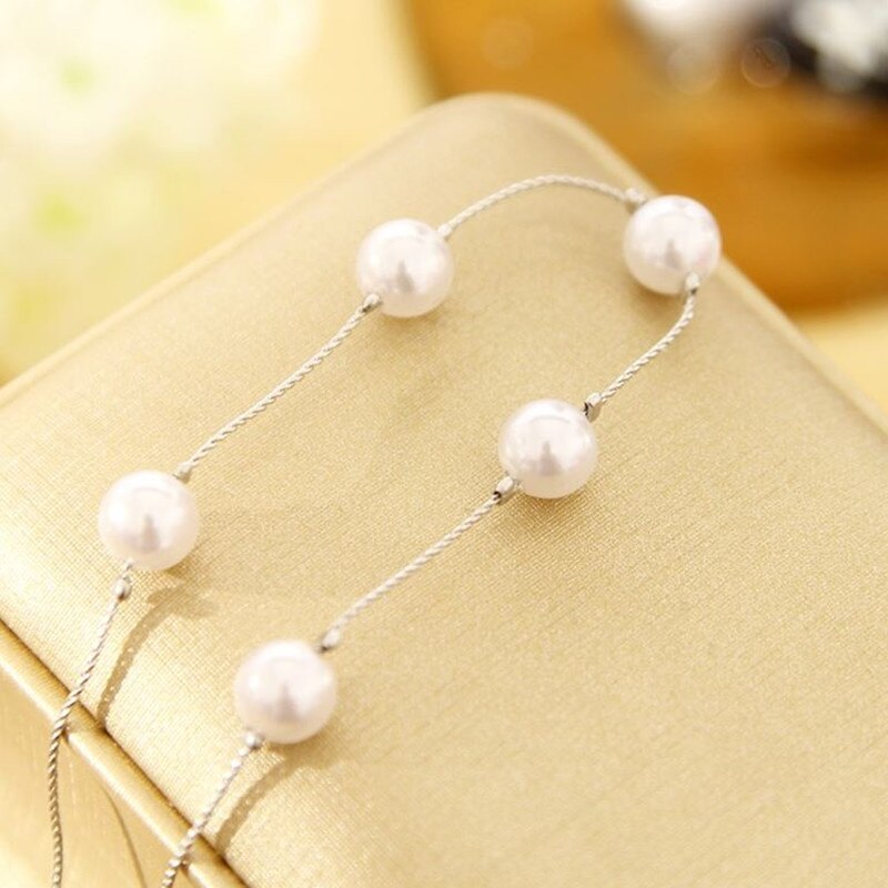 Bijoux Pulsera Minimalist Cute Imitation Pearl Pulseir Charm Link Chain Bracelets for Women Jewelry Girl Bangle