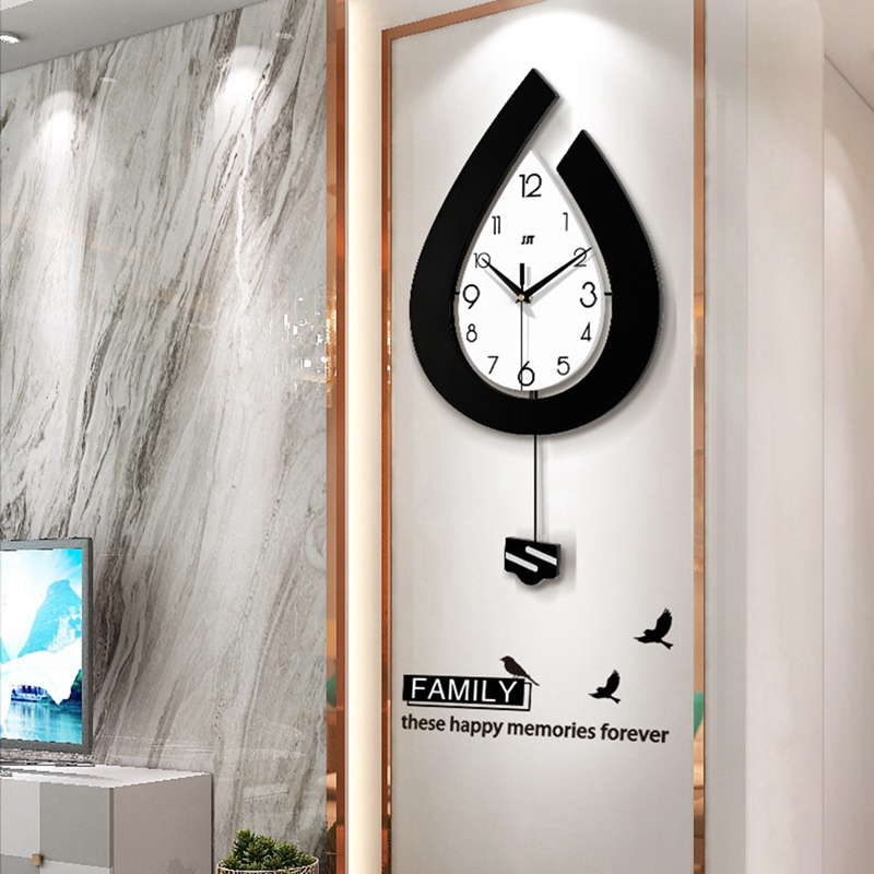 Large Wall Clocks For Living Room Decor Big Pendulum Modern Wall Clocks Battery Operated For Home Indoor House