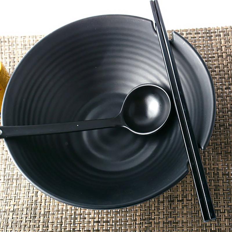 Ramen Udong Noodles Bowl Japanese Style Soup Bowl Ramen Bowl Noodle Container with Built in Chopsticks Rest