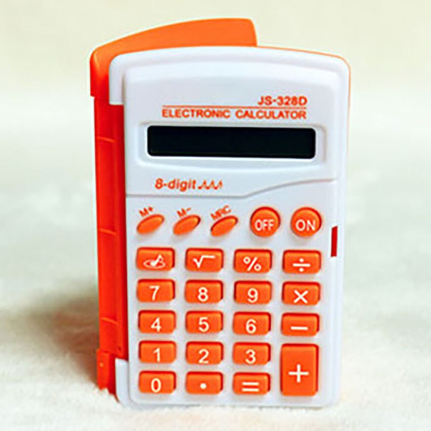 8 Digits Portable Student Calculator Mini Kid Children Voice Calculators LCD Screen Button Battery Calculator Office Stationery
