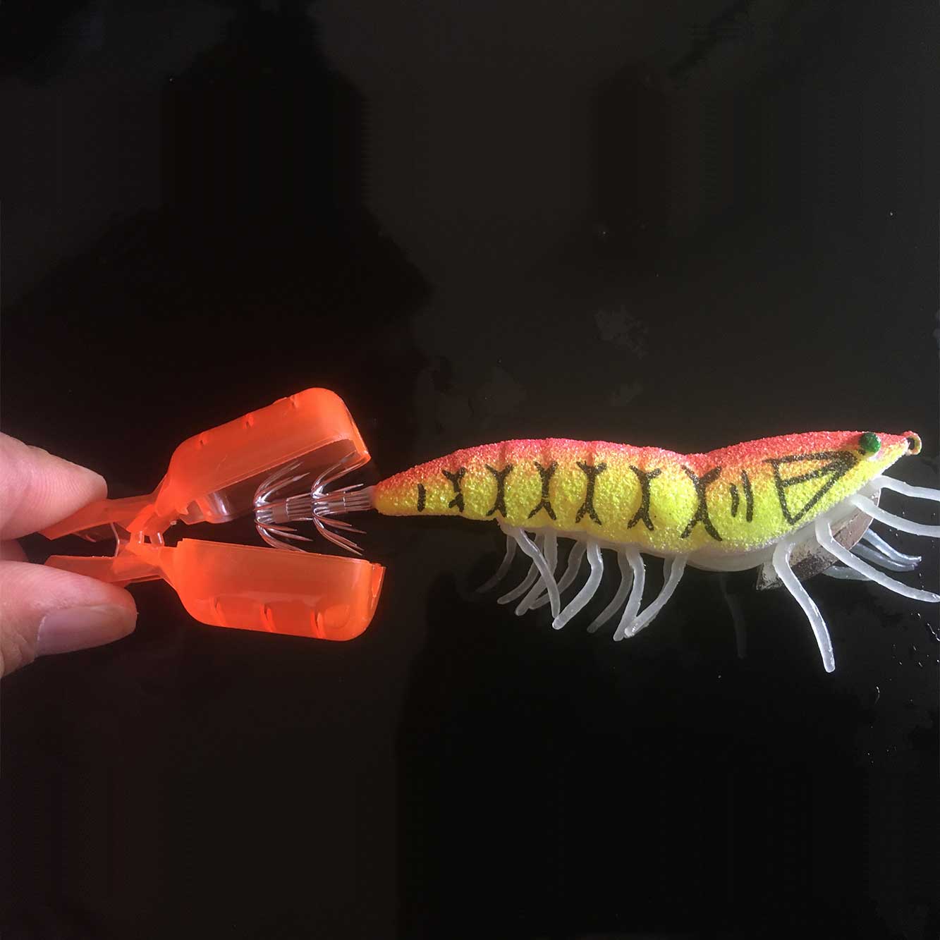 Trä räkor bläckfisk krok skydd bläckfisk krok klämma trä räk krok skyddsöverdrag bläckfisk krok skyddsöverdrag