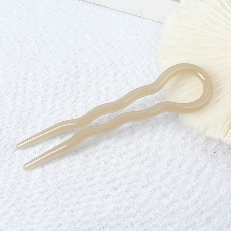 Retro moño para el cabello en forma de U palillos para el cabello Clip pasadores horquillas mujer niñas cola de caballo cabeza de albóndiga accesorios para el cabello dulces: Lavanda