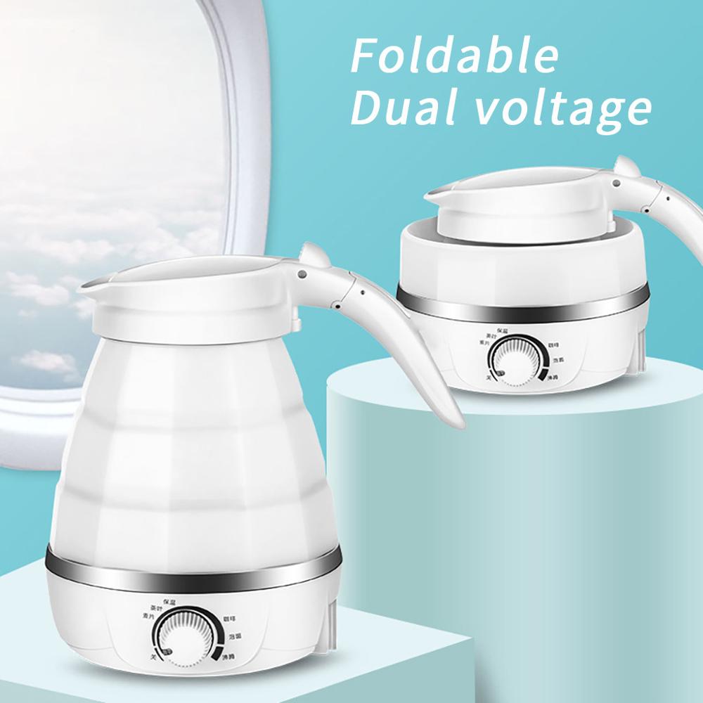 Rétractable pliant Silicone bouilloire électrique voyage Portable Mini bouilloire pliante ménage voyage isolation bouilloire électrique A