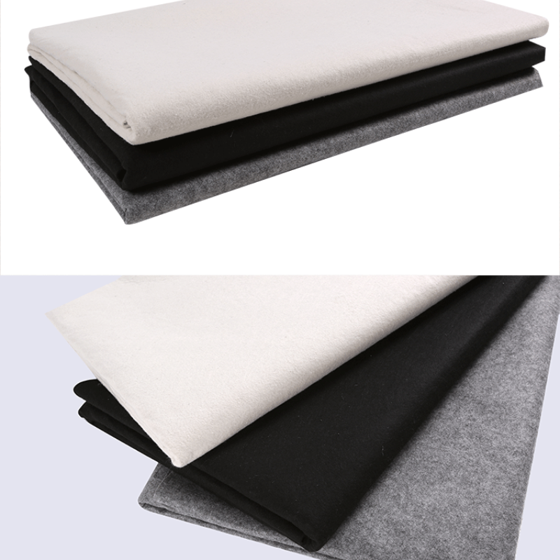 1-3mm tjocka svarta vita gråa filttyg ovävt filttyg ark lapptäcke gör det själv sömnad hantverk tillbehör material