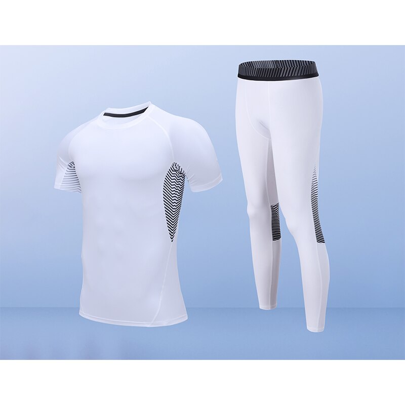 Pantalones de manga corta para hombre, ropa con parte inferior de juego de pelota, conjunto de dos piezas para hacer ejercicio: white / M