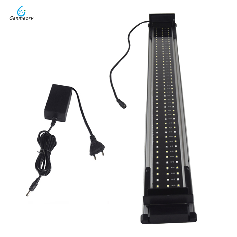 90 Cm Aquarium Led Licht Aquarium Licht Lamp Met Uitschuifbare Beugels 96 Wit En 48 Blauw Leds Fit Voor aquarium Decro
