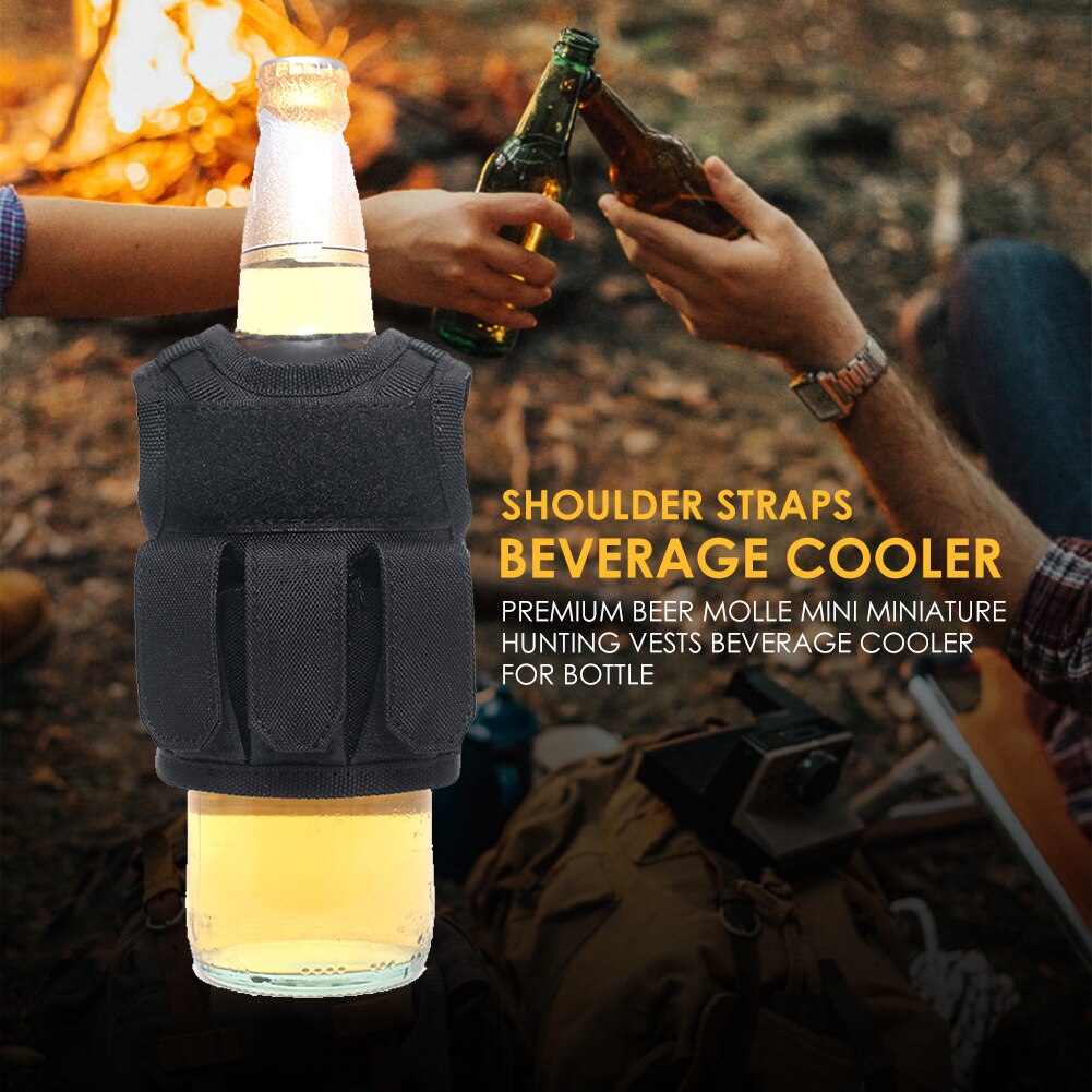 Adjustable Bottle Cover Beverage Drink Cover Cooler Christmas Beer Bottle Molle Mini Vests Cocktail Wine Beverage Drink Accessor