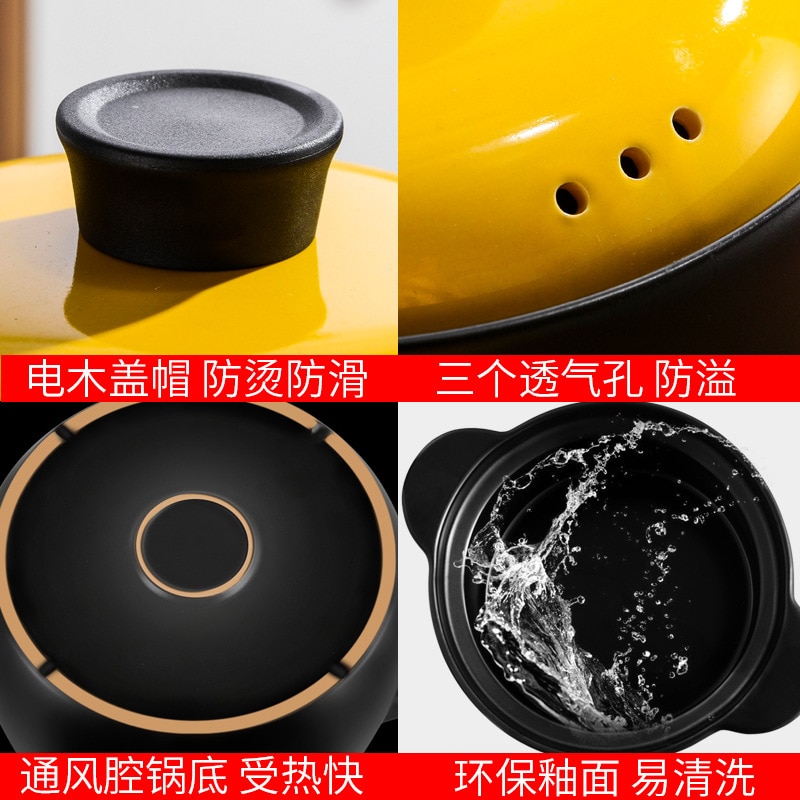 2.5L Koreaanse Hittebestendig Soep Braadpan Hoge Temperatuur Open Vlam Gas Hittebestendige Porselein Braadpan