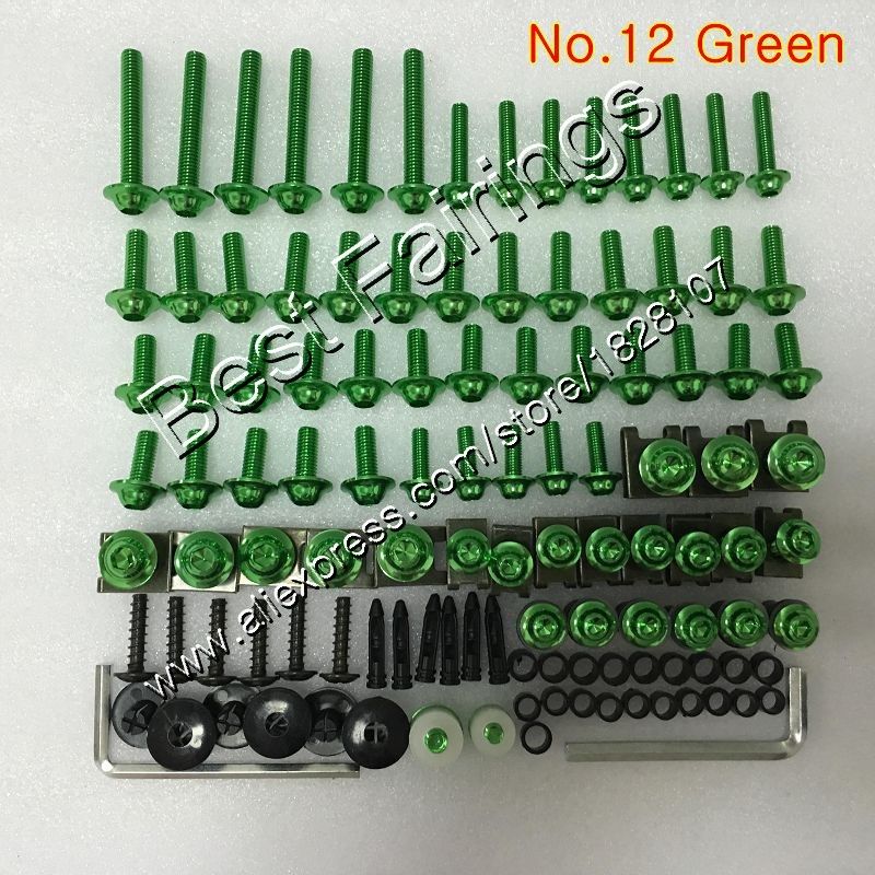 Fairing bolts full screw kit For SUZUKI GSXR600 GSXR750 06 07 GSXR 600 750 K6 GSX R600 R750 2006 2007 Complete Body screws Nuts: No.12