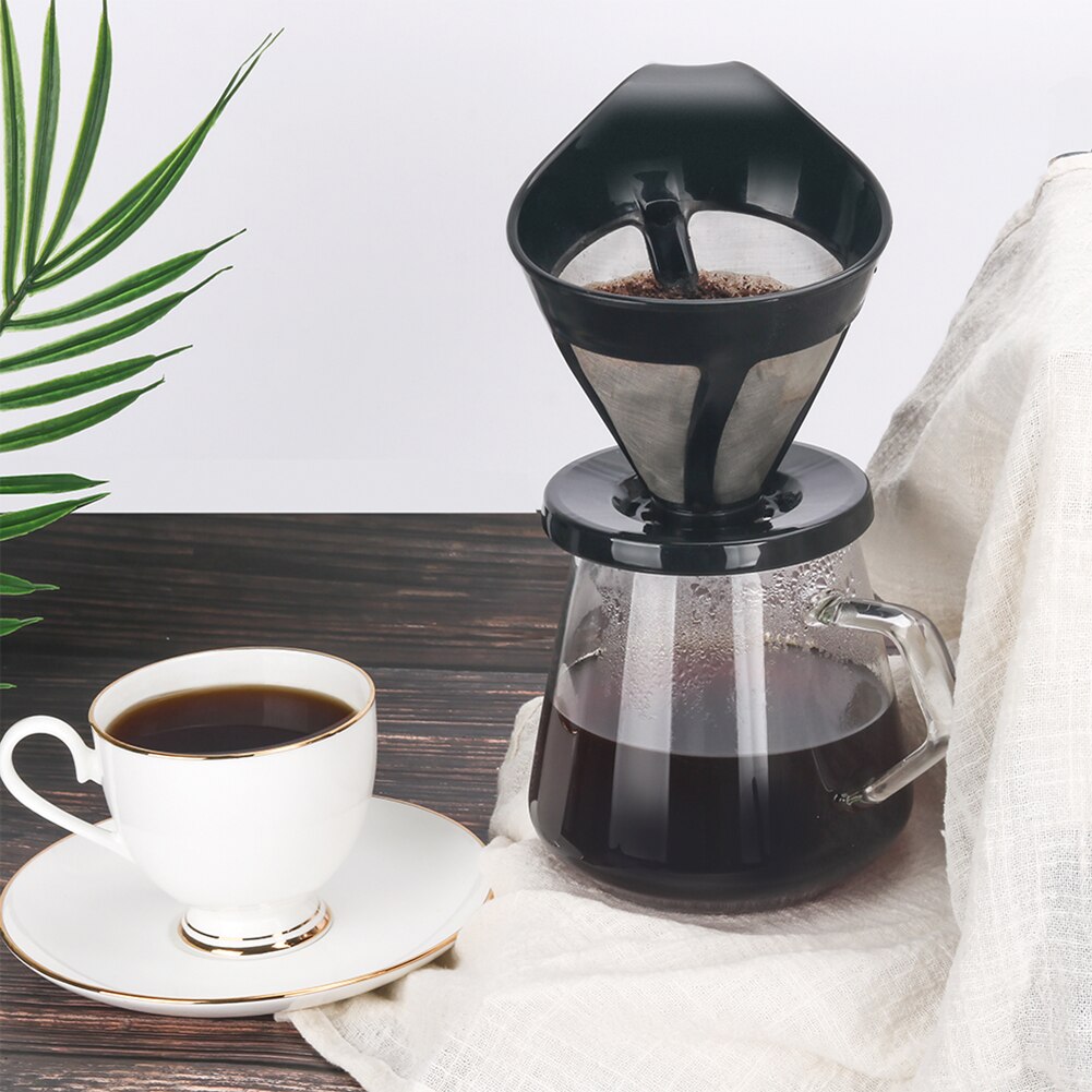 Supporto manuale per tazza da caffè con filtro antigoccia supporto per foglie di tè supporto per tazza di filtro per caffè lavato a mano forniture per caffè