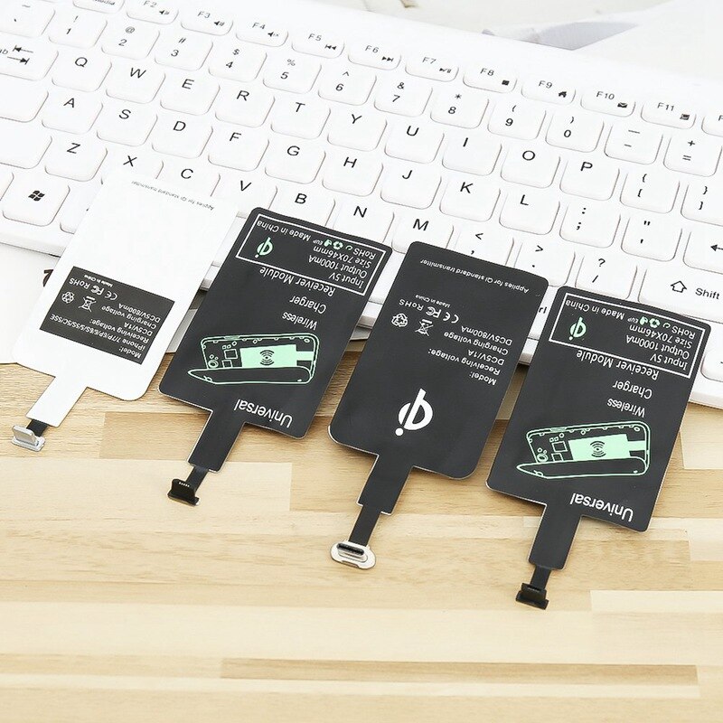 Geschikt Voor Mobiele Telefoon Draadloos Opladen Ontvanger Type-C Android 10W Universele Patch Automatische Inductie Draadloze Oplader