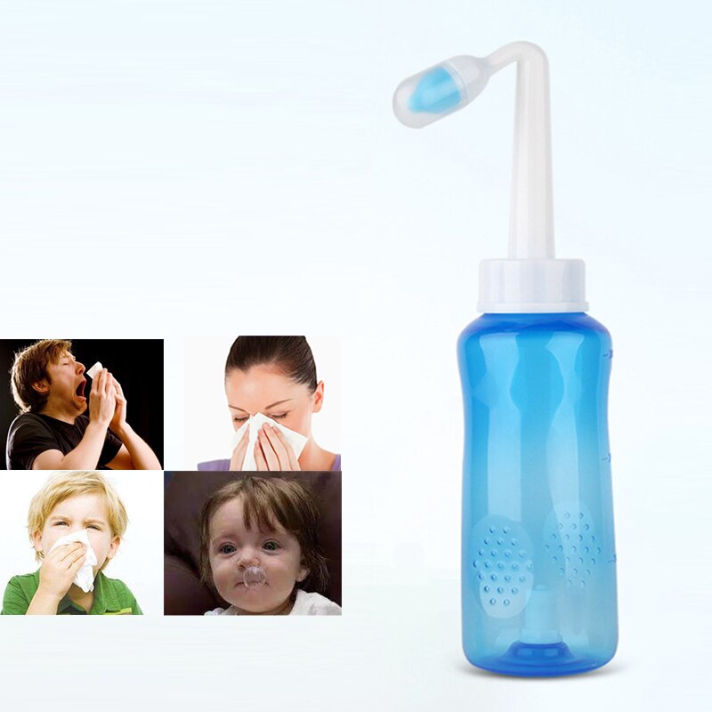 Limpiador Nasal para niños y adultos, Protector Nasal de sinusita, limpia humectante, evita rinitis alérgicas, Neti Pot, 300ML