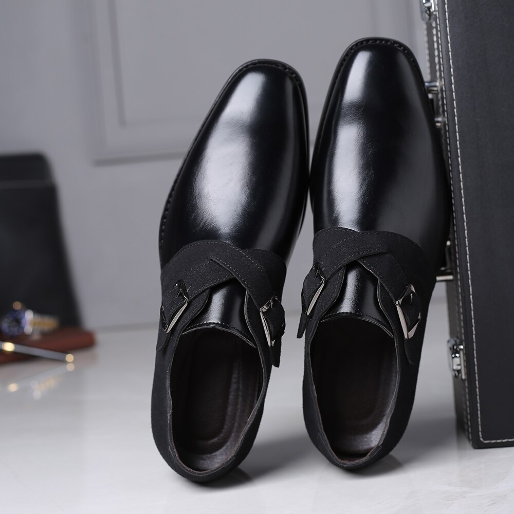 Læder kjole sko herre sko til officielle business casual sko gentleman formel til bryllupsfest
