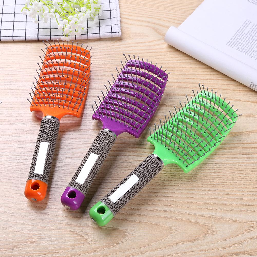 Mädchen Haar Kopfhaut Massage Kamm Haarbürste Borsten Nylon Frauen Nass Lockige Detangle Haar Pinsel für Salon Friseur Styling Werkzeuge