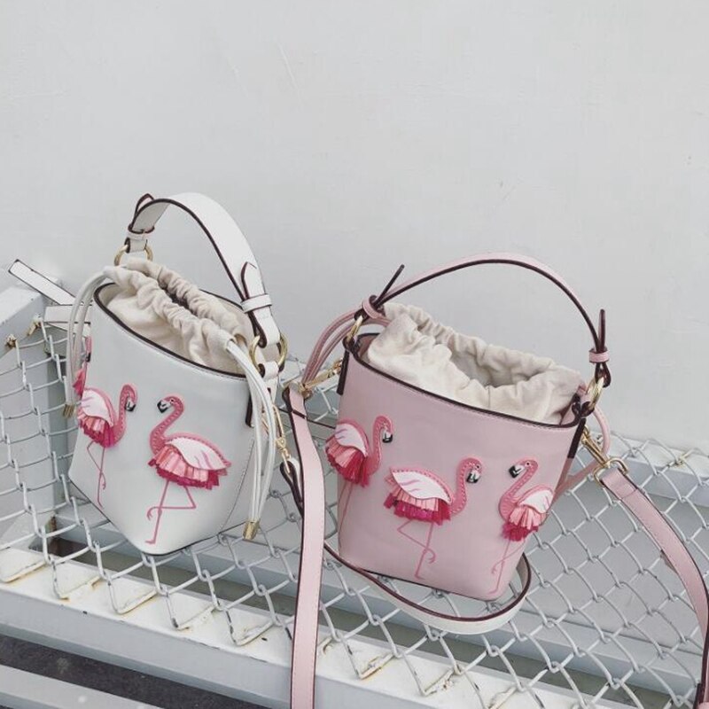 Sac de défilé de de femmes sacs PU en cuir femme Flamingo seau sac femmes sacs à bandoulière sacs à main XS-92