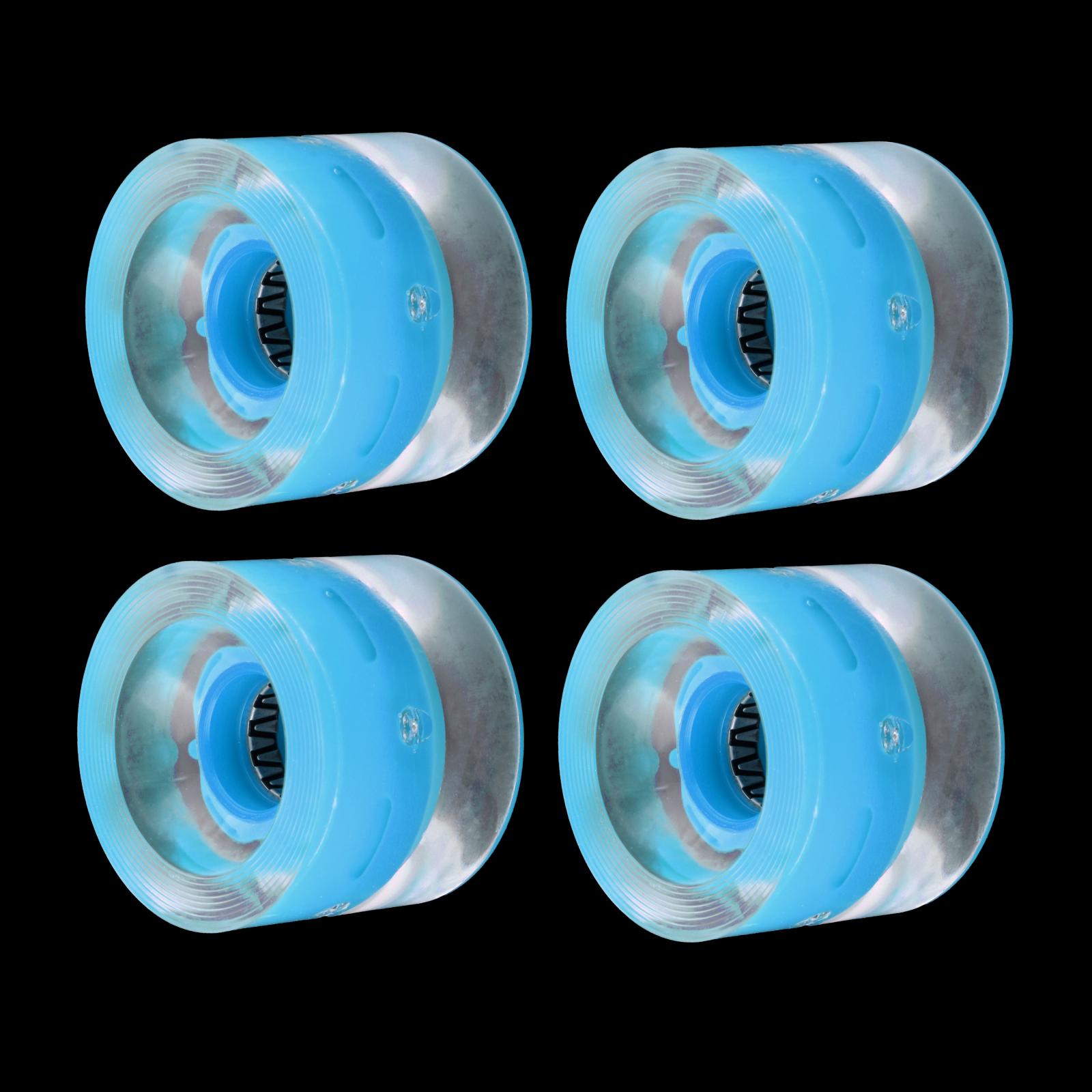 Roues de Longboard 4x60mm pour Skateboard, éclairage clignotant, remplacement de roue en PU, roues de dureté 78A