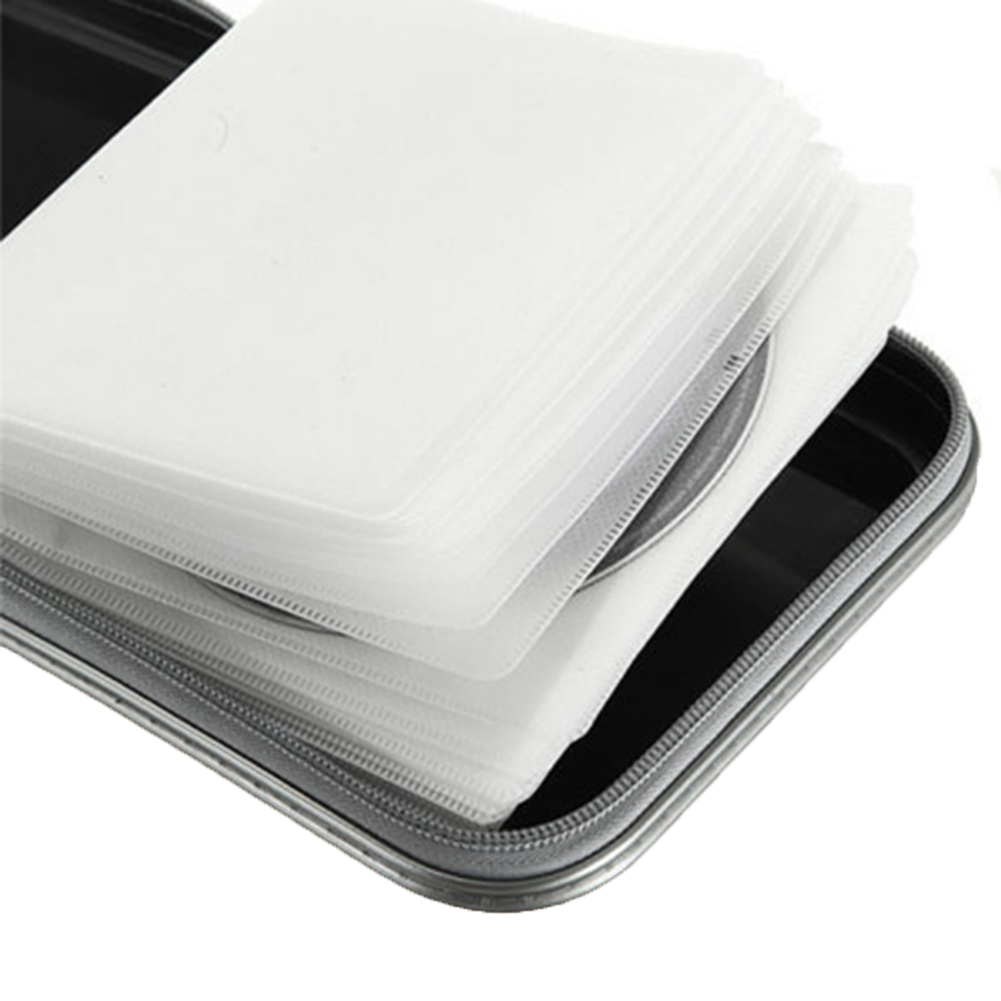 80 pièces capacité disque CD DVD portefeuille rangement organisateur étui CD sac disque portefeuille rangement organisateur boîtes avec fermeture à glissière