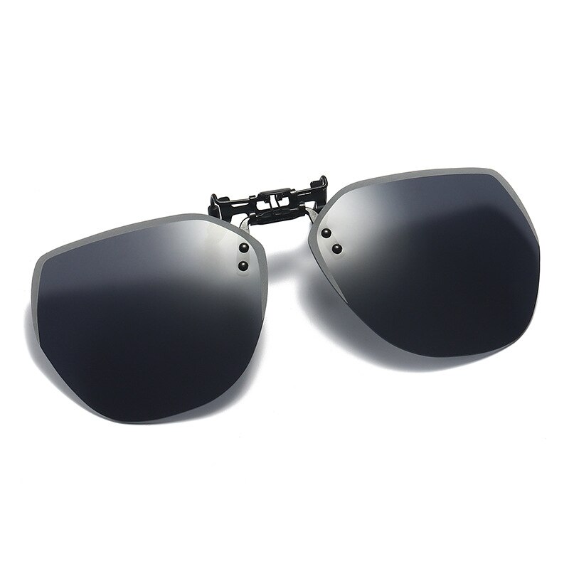 Gafas de sol polarizadas sin montura para hombre y mujer, lentes de sol polarizadas con Clip, estilo Retro, a la: 01