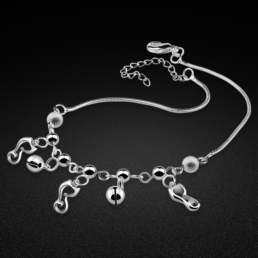 Sommer schmuck frauen silber fußkettchen 925 Sterling silber knöchel Armbinde kühlen sandalen fußkettchen Strand Party Zubehör Pulseira