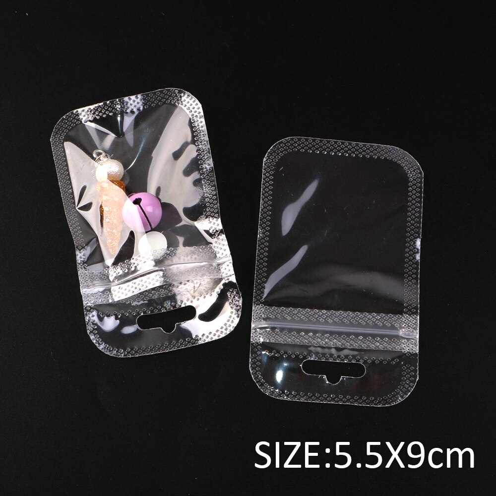 50pcs Zip Lock Ziplock Bags Clear Packaging Storage Package Small Jewelry Packing Reclosable Vacuum Storage Bag,50Yc10812: 1099138001