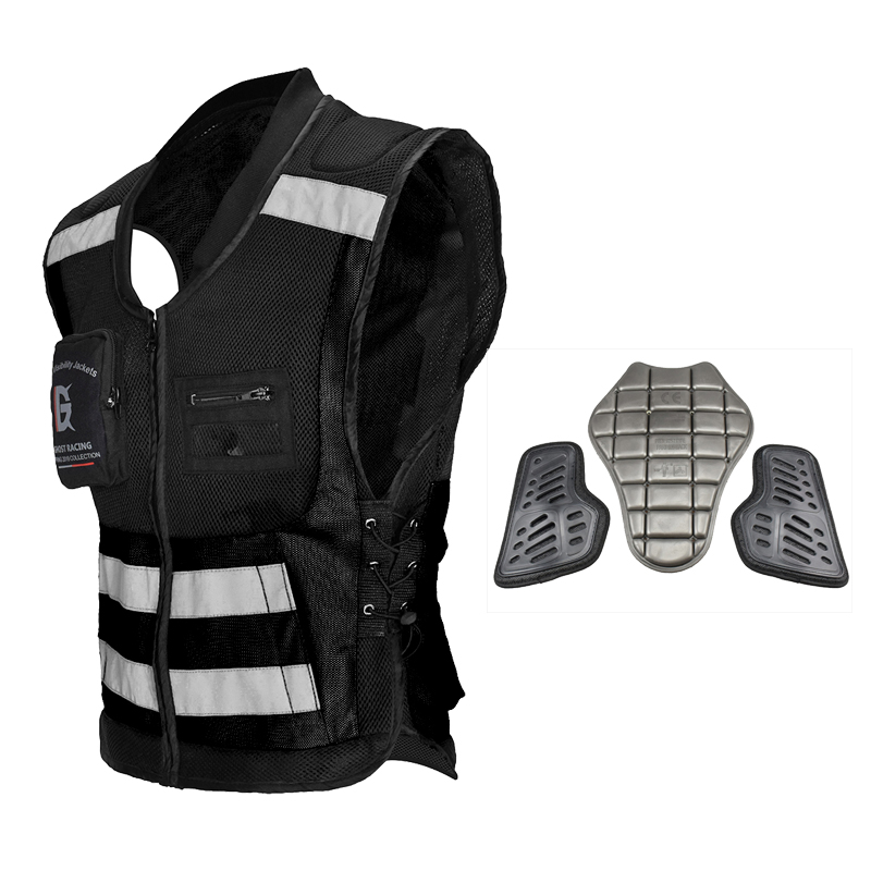 WOSAWE Motorcycle protective Body Armor Safety Moto Back Protector Chest Protector Motorcycle Jacket Protective Gear Jacket: A Set ArmorB-M
