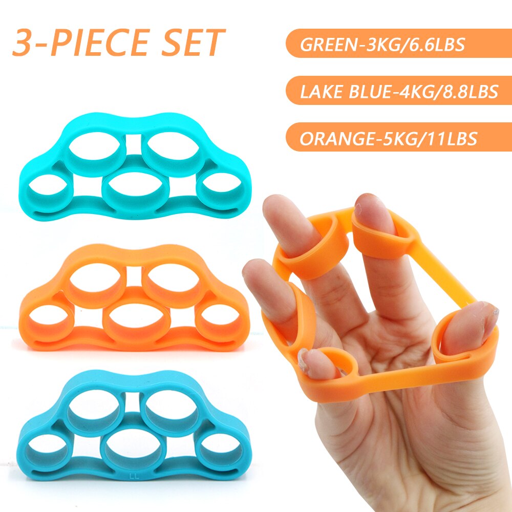 Hand Grip Strengthener 100 % Silicon Hand for Practice Finger Wrist Trainer Gym Guitar Simulator Piano Resistance Bands Fitness