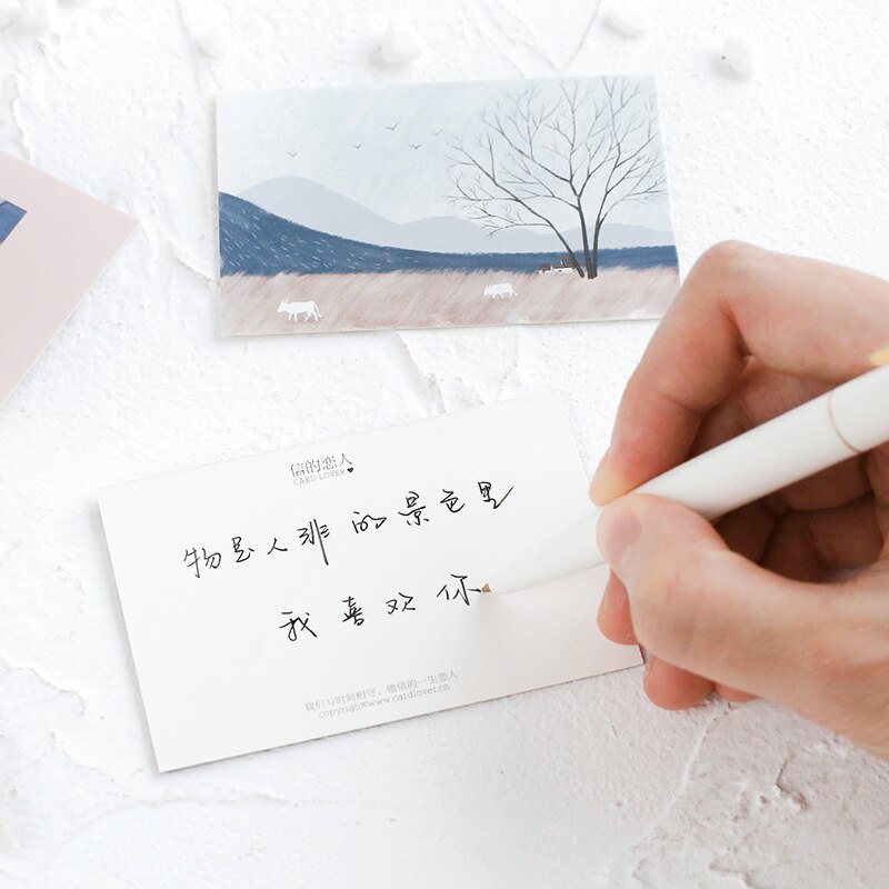 Lomo-Juego de 28 hojas de tarjetas postales de estrellas, Mini Mensaje de cielo estrellado, de navidad