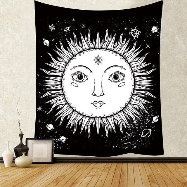 Mandala India tapiz del sol Luna pared artística decoración del hogar tapicería tapiz Hippie tarifa colgando de la pared decoración de la habitación de dormitorio: 14