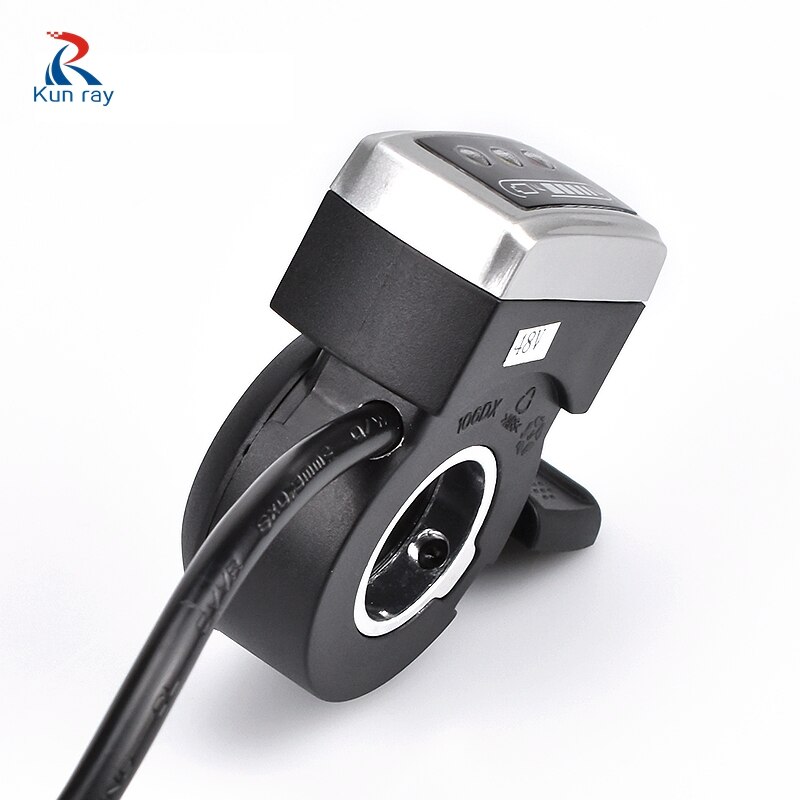 RoHS 36V 48V 106DX E-Bike Bicycle Scooter Motorcycle Finger Throttle Both-Way Thumb With Battery Power And ON-OFF Switch