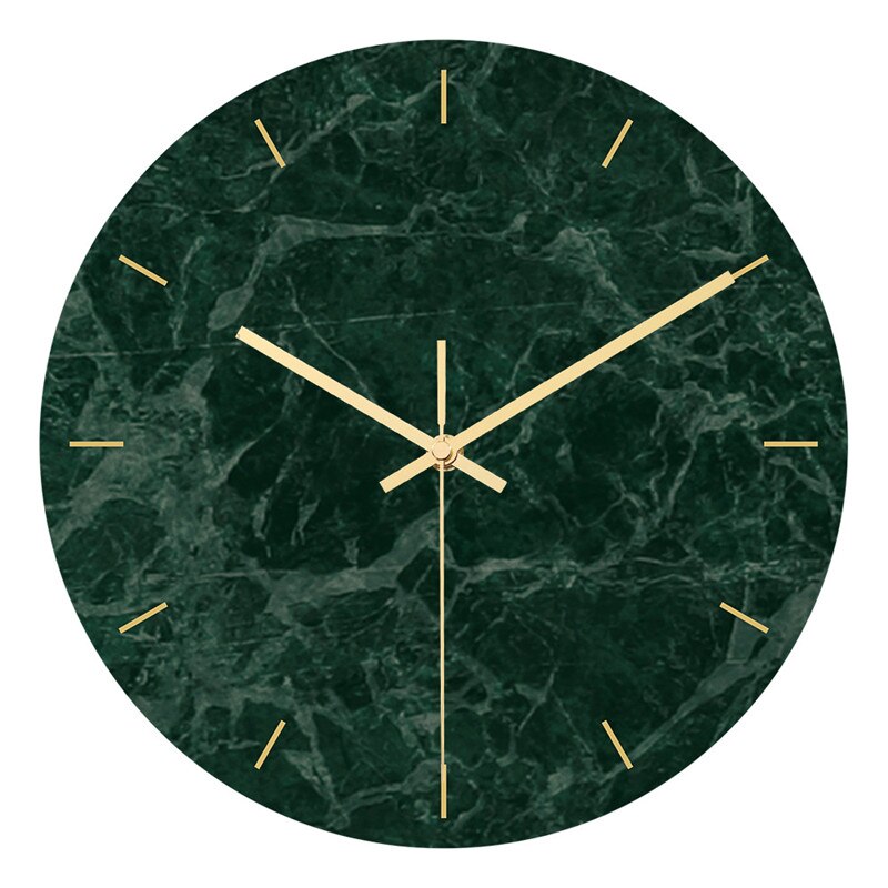 Grün Marmor Wanduhr Einfache Dekorative Kreative nordisch Moderne Marmor Uhren Zauberstab Uhr für Wohnzimmer Küche Büro Schlafzimmer: CC007 30cm