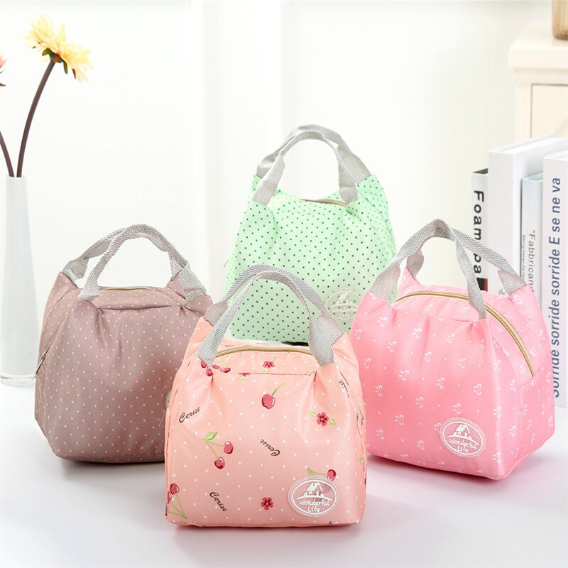TTLIFE Cold Insulation Bag Thickening Peach Skinny Lunch Bag Ice Bag Student Portable Waterproof Lunch Box Bag