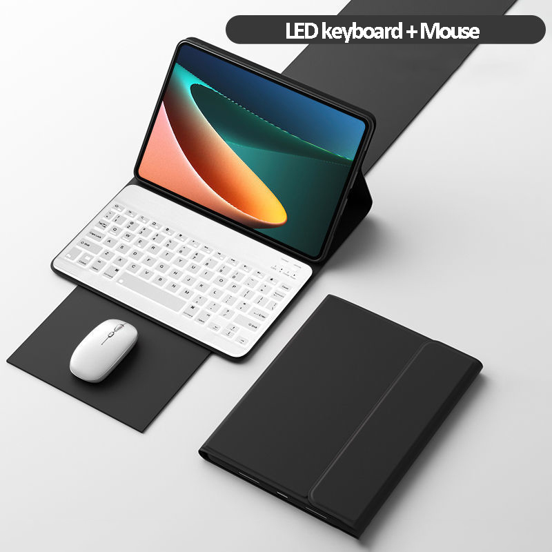 Funda para Xiaomi Mi Pad 5 con teclado, ratón inalámbrico retroiluminado con LED para Xiaomi Mipad 5 5 pro, funda magnética, ratón inalámbrico gratis: IPad Pro 12,9 / Verde
