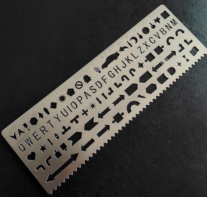 Notitieboekje diy accessoire metalen liniaal uitgeholde tekenliniaal nieuwigheid diverse katten sjabloon liniaal