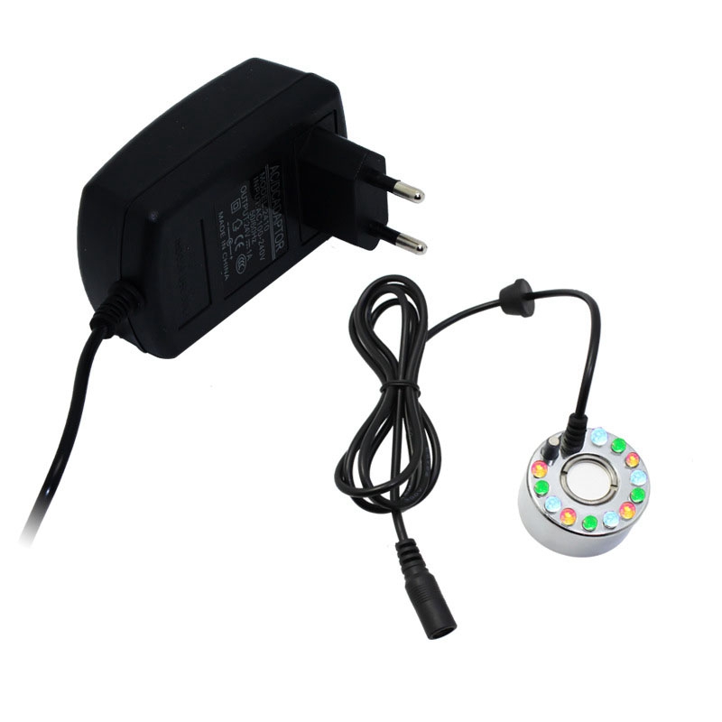 Mini Mist Maker With 12LED Color Humidifier For Home Fountain /Water Feature / Pond: Rust Red