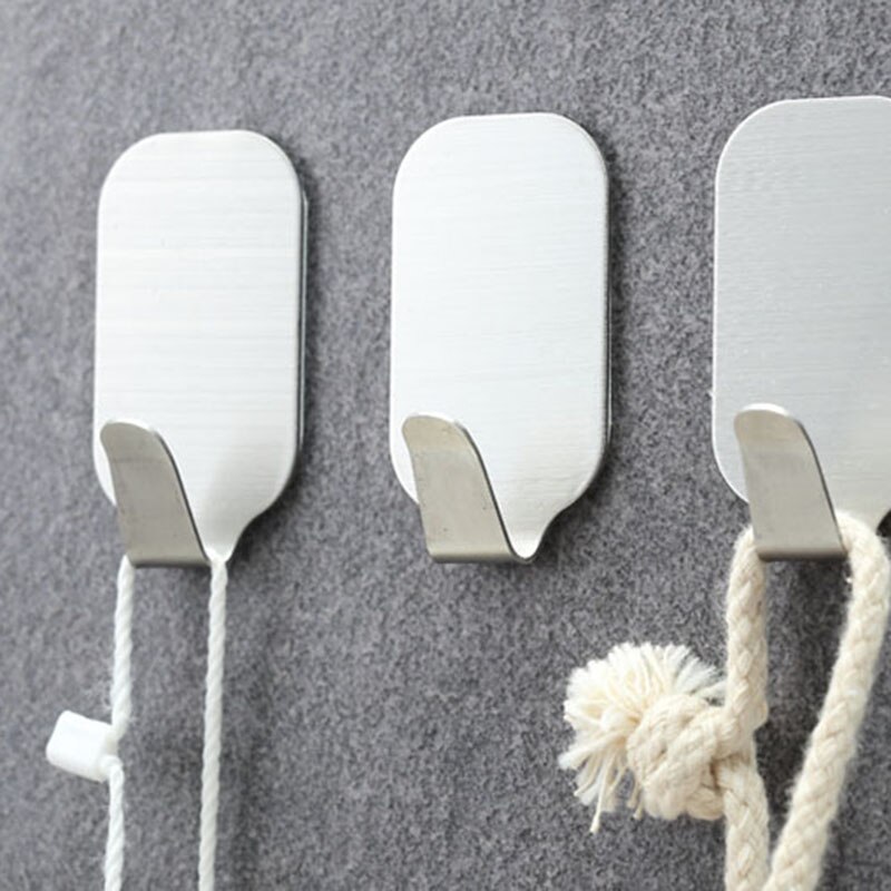 Zelfklevende haken, beeway roestvrijstalen 3m-zijdige klevende wandhanger voor keuken, badkamer, kantoor, geen boorlijm nodig