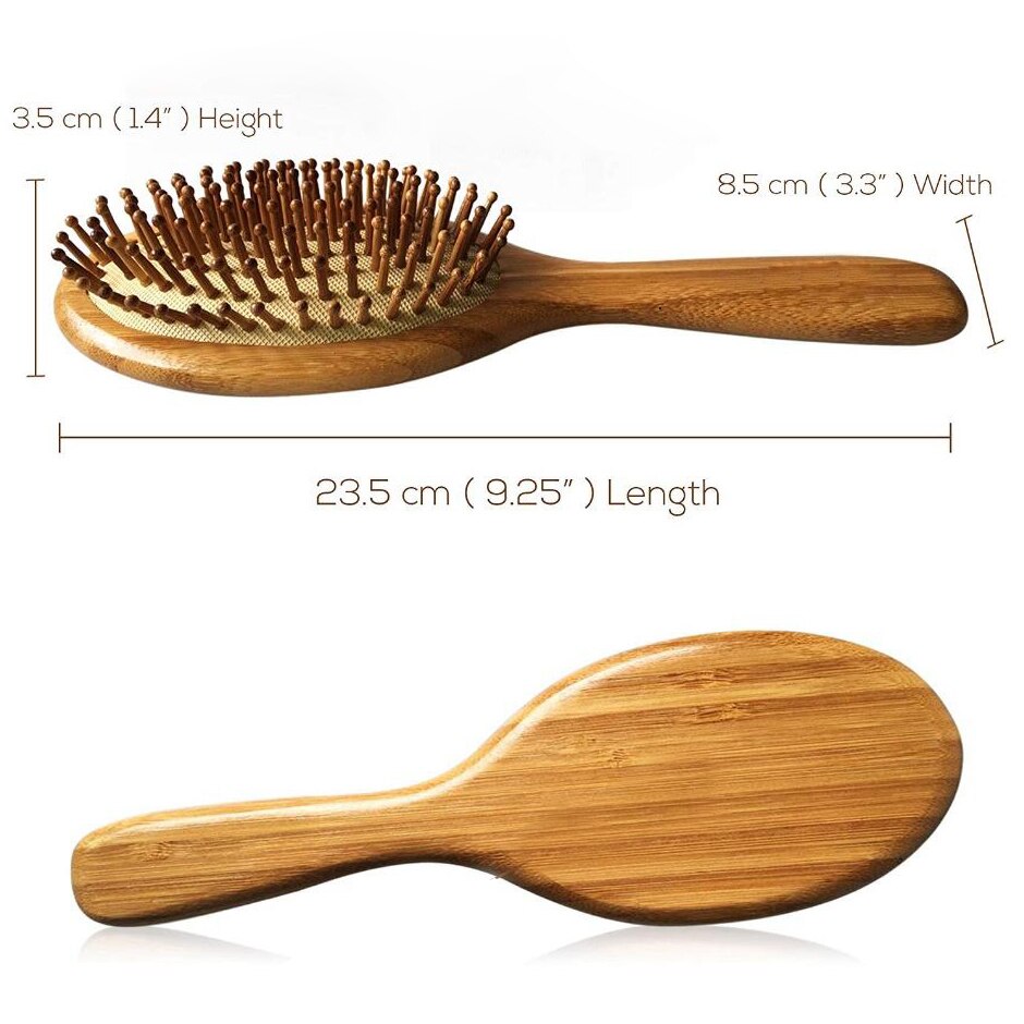 Premium Houten Bamboe Haar Borstel Verbeteren Haargroei Houten haarborstel Voorkomen Haaruitval Kam Bamboe Kam Tanden D50