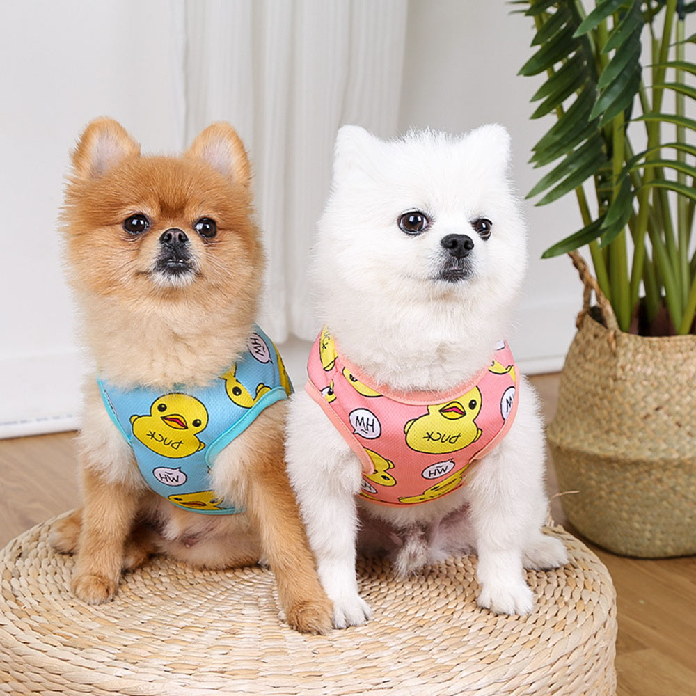 Camisetas con estampado de pato amarillo para perro, ropa para mascotas, camiseta fresca para cachorros, traje transpirable para perros, sudadera suave para gatos