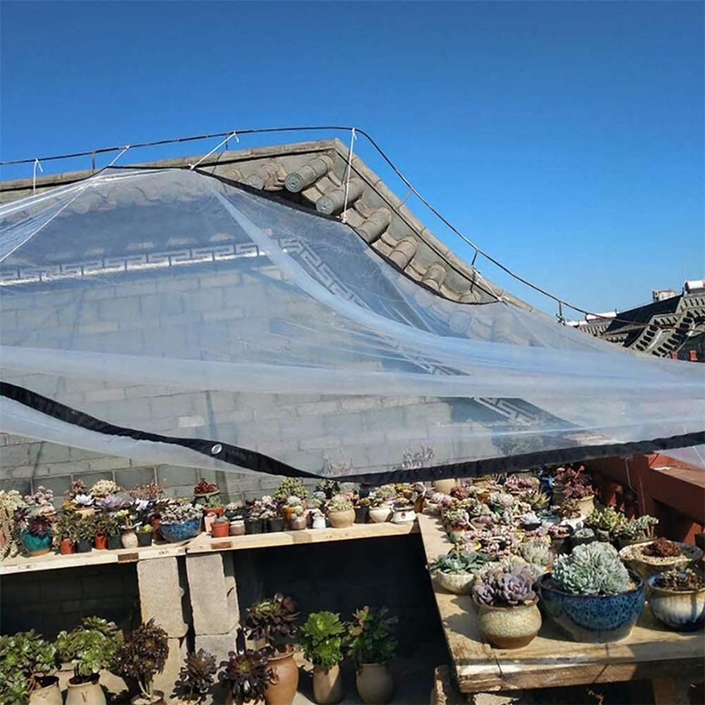 3 Sizes Plant Tarp Cover Rainproof Transparent Poly Tarp Garden Greenhouse Anti-Freeze Home Heavy Duty Plant Protector Tarpaulin