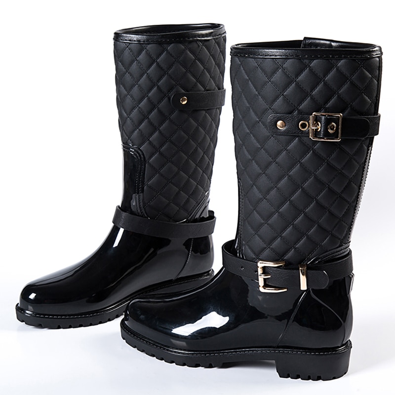 Water regenschoenen warme dames geruite dames regenlaarzen in de regenlaarzen dames regenlaarzen dames laarzen schoenen