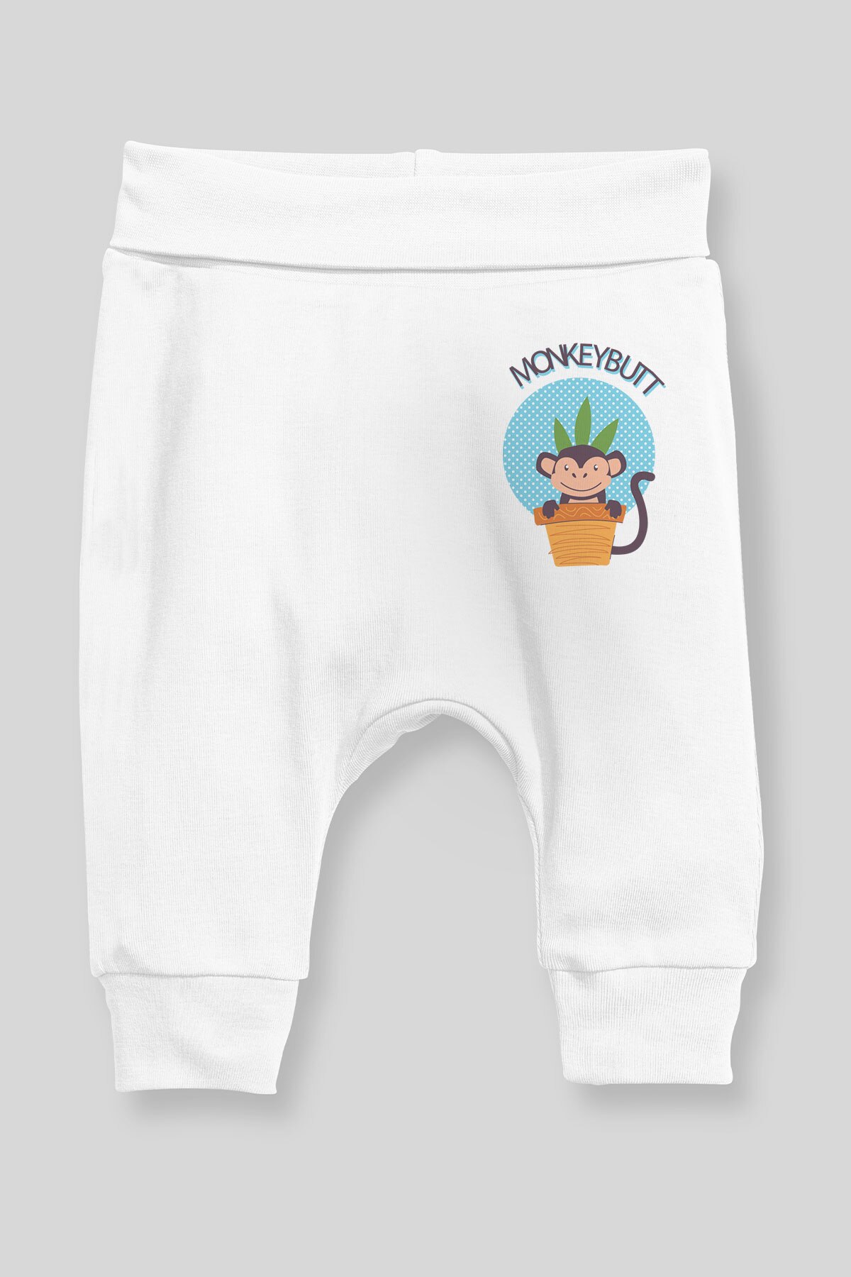 Angemiel Baby Jongens Harem Broek - Wit - Maten 3M tot 24M