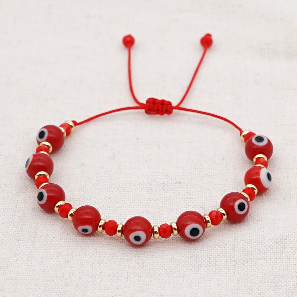 Go2boho Turkish Evil Eye Bracelet For Women Jewelry Miyuki Handmade Woven Pulsera Mujer Moda Greek Eye Bracelets Set: C-B200084B