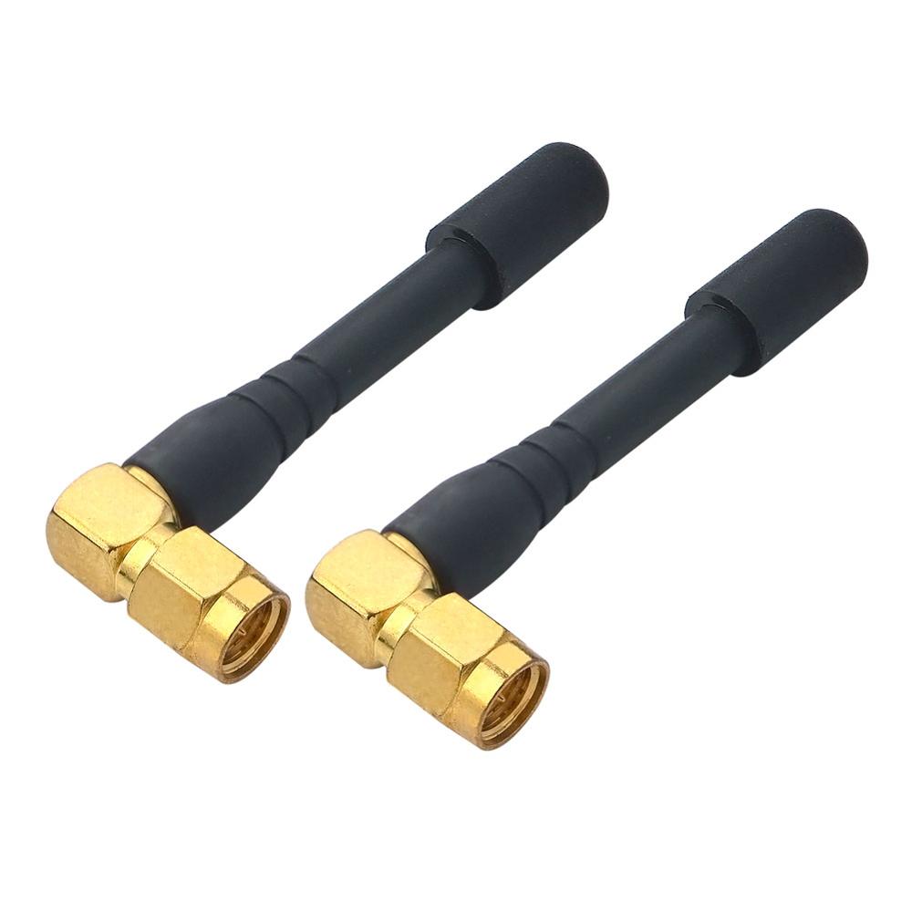 2 unid/lote 2-3dbi antena GSM GPRS 900/1800MHz antena 7cm SMA macho conector de ángulo recto