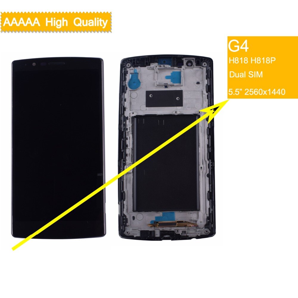 Original LCD Dual SIM Display For LG G4 LCD H818 H818P Touch Screen Digitizer with Frame for LG G4 H818 LCD Display assembly