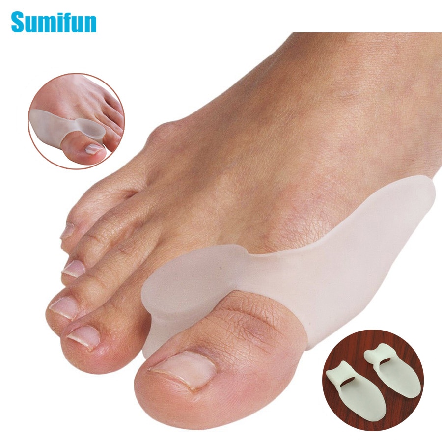 Sumifun 6 stuks siliconen gel hallux valgus spalk grote teen spreider overlappende spreider corrector hallux valgus voetmassager  d2200
