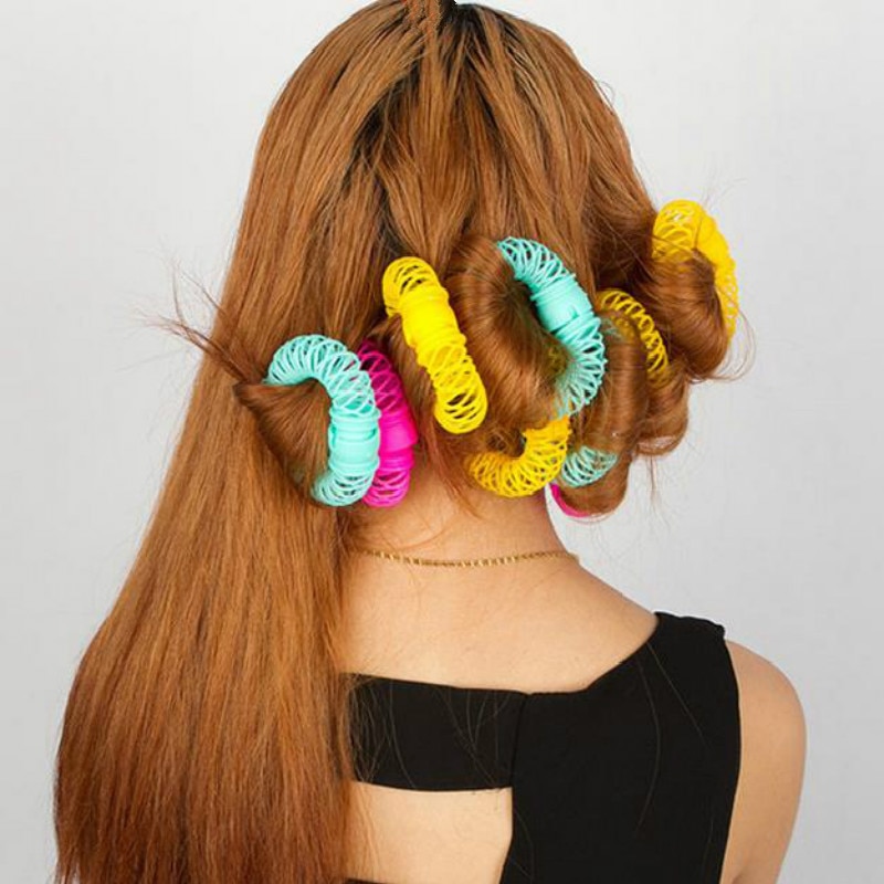 6 uds/8 Uds Magic Hair Bendy rizador espiral rizos rodillo Donuts Curl Herramienta de Peinado accesorios para el cabello
