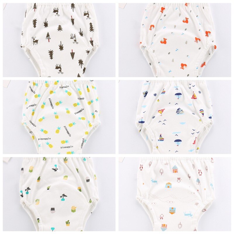 Cotton Reusable Baby Training Pants Infant Shorts Underwear Cloth Diaper Nappies Baby Waterproof Potty Training panties 6-16Y