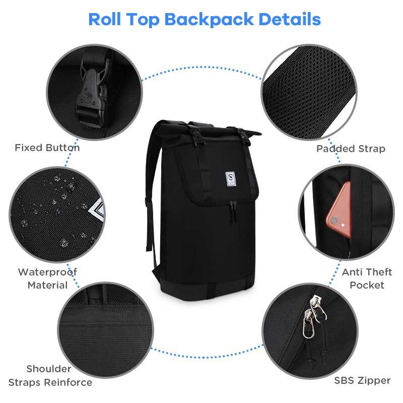 Oiwas homens mochila ombros pvc faculdade mochila à moda grande capacidade de viagem bagpack casual bookbag para adolescentes meninos do sexo masculino