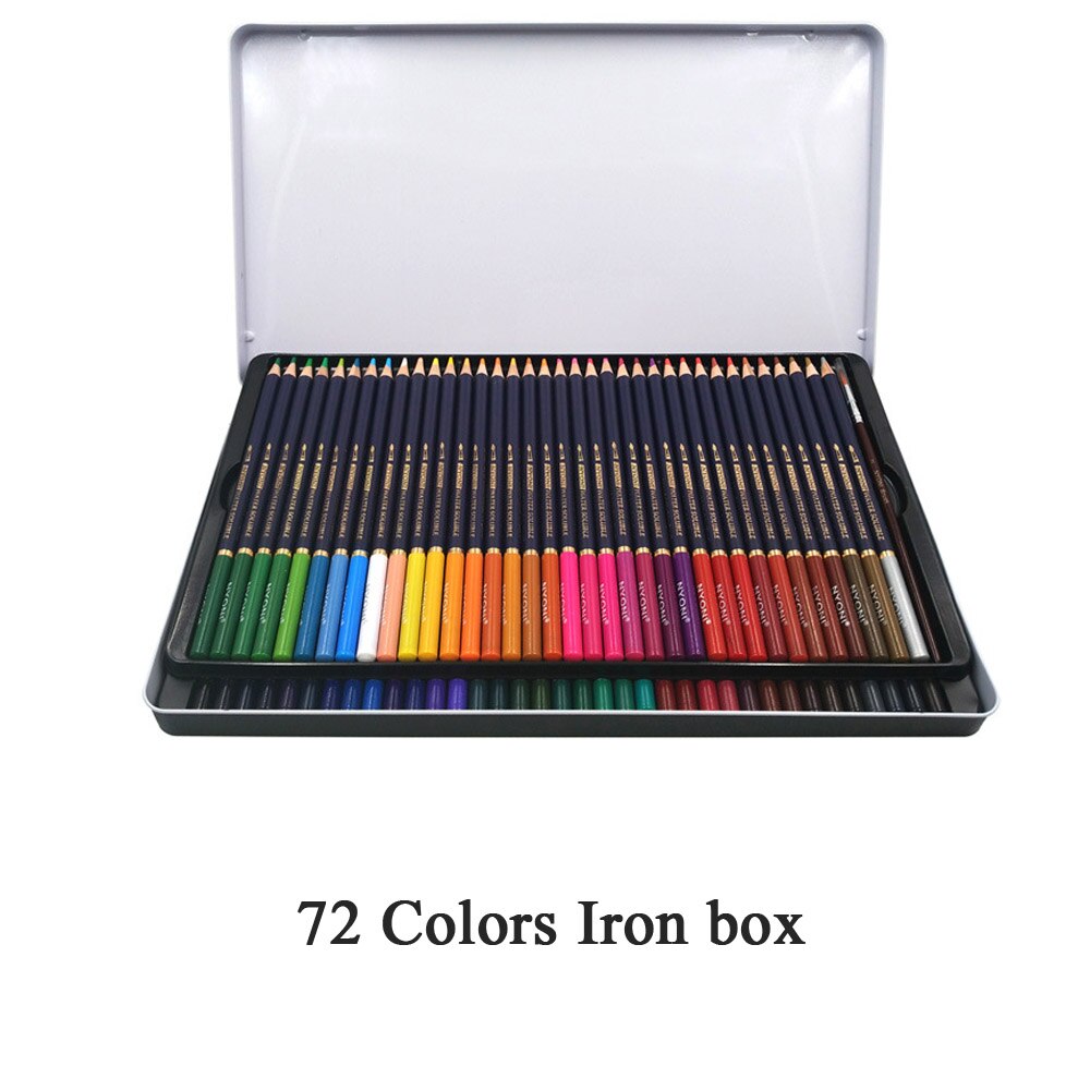 NYONI 36/48/72Colors Watercolor Pencils Set Drawing Pencils Crayons Lapices De Colores Colored Pencils Art Sketch Colour Pencil: 72 color