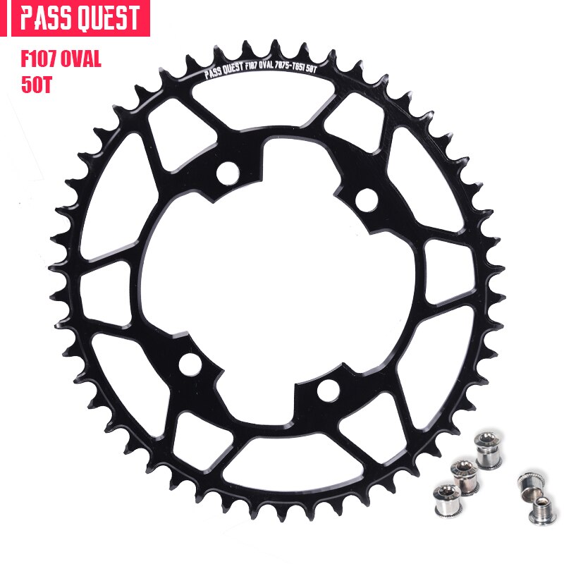 Pass Quest F107BCD Kettingblad 36-52T Ronde/Oval Black Crank Voor Sram Force Crank 12 Speed Axs kettingblad Smalle Brede Kettingblad